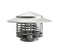 Wezalget Chapeau de cheminée de cheminée | Chapeau cheminée en Acier Inoxydable Capuchon Couverture d'évent cheminée Chapeau de Pluie pour Toit Rond - pour Une Meilleure Ventilation des cheminées