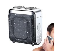 Wezalget Coupe-bordures électrique | Rasoir portable avec recharge USB et tête double anneau | Rasoir électrique sec et humide pour voyage Casa Hotel