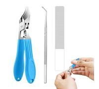 Wezalget Coupe-Ongles Courbé Pour Pieds - Coupe-Ongles Pour Mains En Acier Inoxydable - Dispositif Portable Anti-Éclaboussure pour Couper et Soigner les Ongles de Main pour Hommes Femmes Seniors
