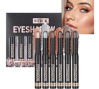 Wezalget Crayon Fard à Paupières,6 Teintes Sticks Crémeux | Set De Maquillage Avec Brillant Éclat Paillettes Résistant À L'Eau Longue Durée Pour Femmes Filles Fête Shopping Mariage Voyage