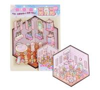 Wezalget Créez vos propres autocollants de maison,autocollants de scène miniatures | Décalcomanies Scrapbook Effet,Créez vos propres autocollants de scène, scènes d'autocollants de petite maison