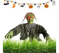 Wezalget Décorations Halloween Extérieur,Piquets Effrayants Fantômes pour Pelouse | Décorations Halloween Lumineuses Et Épouvantables Pour Pelouse, Allée, Porche, Bac À Fleurs, Arrière-Cour, Devant De