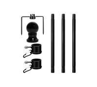 Wezalget Kit De Mât De Drapeau,Hauteur Adjustable 1.2 m pour Jardin - Système Anti-Enroulement pour Particuliers et Professionnels,pour Événements Sportifs Cours Écoles Campings Individus Patriotes