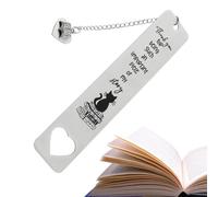Wezalget Marqueurs de livres pour chats,marqueurs de pages pour chats | Marque-page de lecture en acier inoxydable pour | Fournitures de papeterie décorations de livres, cadeau d'étudiant pour la