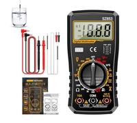 Wezalget Multimètre Numérique - Compteur 1999 précis et rapide pour voiture - Multimètre numérique à calibre automatique | pour usage domestique, électricien, industriel, commercial, résidentiel,