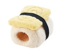Wezalget Niche Hamster Maison, Niche Douillette en Forme De Sushi Mignon pour Animaux, Maison Compacte pour Rongeurs, Dodo Cachette et Griffoir pour Hamster Chinchilla Écureuil et Autres Rongeurs