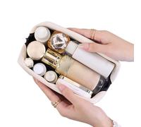 Wezalget Organisateur De Maquillage Voyage - Organisateur en Cuir PU À Bloc De Couleurs | Pochette Imperméable Portable,pour Femmes Hommes Maison Camping Voyage d'affaires Sport Vacances