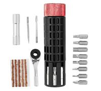 Wezalget Outil Pour Pneus De Vélo - Outil De Serrage Pour Roue De Scooter - Kit De Réparation Multifonction À Cliquet Cylindrique Pour Vélo De Tourisme, Ville, Tout-Terrain, Route Et Randonnée