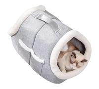 Wezalget Panier Couvert pour Chat - Lit en Caverne Partiellement Fermé pour Chaton avec Poche Latérale,Maison Niche Confortable Destinée Aux Animaux,pour Hiver Chambre Balcon Intérieur Salon Terrasse