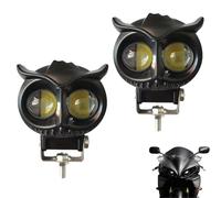 Wezalget Phare de Motocyclette LED,Projecteurs LED Anti-Brouillard Haute Luminosité pour Moto | Projecteurs Réglables pour Moto Voiture Camion Quad Aventure Randonnée Conduite Routes