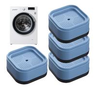 Wezalget Rehausseur De Meuble | Pieds Stabilisateurs pour Lave-Linge - Coussin Anti-Dérapant Polyvalent Empilable Protège-Sol pour Maison, Salon et Dortoir