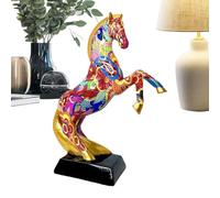 Wezalget Sculpture De Cheval - Ornement De Table Animal en Résine - Statue de Cheval au Style Animal - pour La Chambre La Table L Étagère Les Casiers Les Bibliothèques L Entrée L Armoire