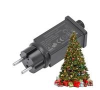 Wezalget Transformateur pour Guirlandes Lumineuses,Bloc Alimentation 12V Fiche EU Pour Guirlandes Lumineuses - Transformateur Basse Tension Étanche IP44 pour Décorations Jardin Halloween Extérieur