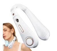 Wezalget Ventilateur de refroidissement du cou, climatiseur du cou,Ventilateur personnel sans lame 2400 mAh - Ventilateur de refroidissement de cou sans lame, affichage LED Rechargeable, vent fort,