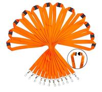 WEZEBEL Breakaway Lot de 12 cordons de cou durables pour clés Idéal pour l'école, le bureau, une croisière Orange
