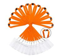 WEZEBEL Lot de 12 cordons de cou résistants avec porte-badge étanche pour l'école, le bureau, une croisière (orange, lot de 12)