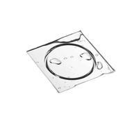 WF-8106L-TA Égouttoir de douche en laiton massif avec couvercle carré chromé argenté anti-odeur pour sol de salle de bain et balcon - Durable, facile à nettoyer, résistant à la rouille