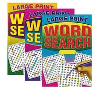 WF Graham Lot de 3 livres de recherche de mots assortis A5 pour adultes | Jeux de voyage pour adultes | Jeux de mots et puzzles de mots, cadeaux pour personnes malvoyantes