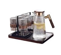 WFchenj222-6 Pichet d'eau chinois rétro en verre tasse à eau maison résistant aux hautes températures tasse à thé bouilloire ensemble tasse à boire tasse anti-brûlure salon hospitalité tasse jus