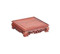 WFchenj222-6 Socle pour bonsaï Sculptures en Bois de Santal Rouge, Artisanat, Ornements, bonsaï, Services à thé, Base Palette carrée Présentoir pour jardinière(Moyen)