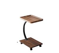 WFchenj222-6 Table d'appoint Mobile Table d'appoint relevable Table Basse Mobile Table Basse de Salon Table Basse d'angle de Balcon Table carrée Mobile Table Basse Table Basse(Bruin)