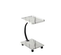 WFchenj222-6 Table d'appoint Mobile Table d'appoint relevable Table Basse Mobile Table Basse de Salon Table Basse d'angle de Balcon Table carrée Mobile Table Basse Table Basse(Blanc)