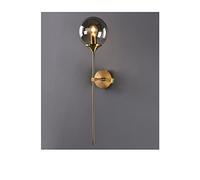 WFDFFFA Branchez les appliques murales, Lampe Murale À Boule De Verre Moderne LED Luminaire Nordique Doré De Chevet Salon Couloir À La Maison Décoration Éclairage Éclairage (Couleur : Smoke gray)