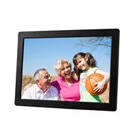 WFDLIU Cadre Photo NuméRique 15 Pouces Lecteur VidéO RéSolution 1280X800 LCD Support Musique/VidéO/Horloge/Calendrier avec TéLéCommande E-Albums,Black