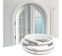 WFELARVIX Kits d'arc de Porte Demi-Cercle, Kit de moulure Murale for Arche de Porte, Garniture d'arche en PVC de 3,3 à 32,8 Pieds de Long(W 1.6cm(3/5"),L 4m/13.1ft)