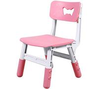 WFENG Set Peut Soulever Une Table Et Une Chaise Bureau De Grain De Bois Banc Domestique Antidérapant Chaise En Plastique Facile À Installer Pique-Nique/rose/B