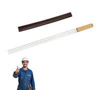 WFFANG625 Règle en acier inoxydable robuste de 50,8 cm - Outil de mesure à bord droit avec table de conversion pouce/métrique pour architectes, ingénieurs, construction