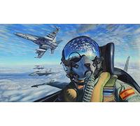 wffmx Puzzle Classique-Adulte et Enfants Jeu éducatif Jouet-Avions de Chasse vol Peinture 3D Puzzle en Bois-défi 1000 Puzzles impossibles--75x50cm