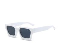 WFFZTZW Lunettes de soleil de luxe tendance pour femmes et hommes, style rétro, UV400 (blanc et noir)