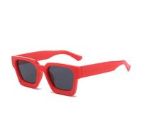WFFZTZW Lunettes de soleil de luxe tendance pour femmes et hommes, style rétro, UV400 (rouge et noir)