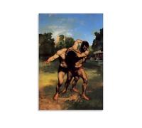 Wfhbcnhg Gustave Courbet - Peinture à l'huile - Figurines médiévales rétro - Impression sur toile - Décoration murale moderne pour chambre à coucher, salon - 50 x 75 cm - Style sans cadre