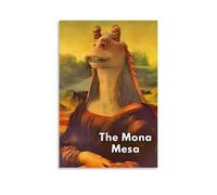 Wfhbcnhg Impression sur toile inspirée de Mona Lisa inspirée de Star Wars - Décoration murale moderne pour chambre à coucher, salon - 60 x 90 cm - Style sans cadre