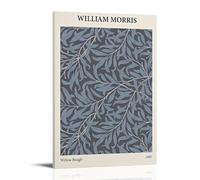 Wfhbcnhg William Morris - Impression sur toile de saule - Décoration murale moderne pour chambre à coucher, salon - 50 x 75 cm - Style cadre