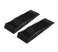 WFIETN Lot de 2 rampes de chargement, rampes d'accès en polypropylène, rampe en plastique pour voiture, universelles, 2 rampes en plastique - Noir, jusqu'à 3 tonnes, hauteur de levage maximale 70 mm