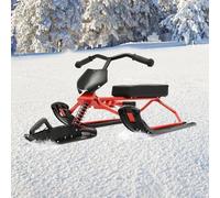 WFIETN Luge de ski avec volant, luge d'hiver pour enfants à partir de 3 ans, à utiliser sur les pistes de ski, les sports d'hiver jusqu'à 90 kg, facile à utiliser, 121 x 50 x 45 cm