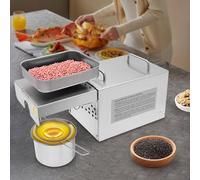 WFIETN - Machine de pressage d'huile de 1800W, machine de pressage d'huile électrique d'acier inoxydable, machine d'extraction d'huile, presse à huile froide et chaude pour presser, pour plus de 40