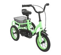 WFIETN Tricycle 30,5 cm, pour enfants de 2 à 5 ans, avec 3 roues, en acier, pédale puissante, à une vitesse, avec panier à provisions, charge maximale de 12 kg, orange