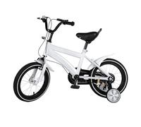 WFIETN - Vélo pour enfant, 14 ", pour fille et garçon, avec une taille de 39,37 à 45,28 pouces, vélo réglable avec roues stabilisatrices (blanc)