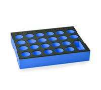 WFix L-BOXX 374 G Insert en silicone bleu avec insert en mousse XPE pour 22 cartouches et buses, rangement parfait, compatible ancienne version, fabriqué en Allemagne