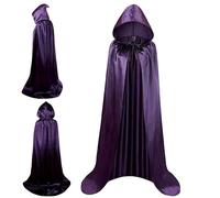 WFKKMEQ Halloween Vampire Cape, Vampire Cape à Capuche Cosplay Costume, Femmes Hommes Adulte pour Carnaval Halloween Cosplay Costume - 150cm