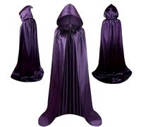 WFKKMEQ Halloween Vampire Cape, Vampire Cape à Capuche Cosplay Costume, Femmes Hommes Adulte pour Carnaval Halloween Cosplay Costume - 130cm