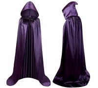 WFKKMEQ Halloween Vampire Cape, Vampire Cape à Capuche Cosplay Costume, Femmes Hommes Adulte pour Carnaval Halloween Cosplay Costume - 170cm