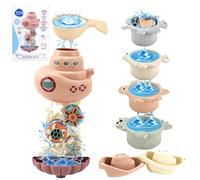 WFKKMEQ Roue à Eau Jouet de Bain, 9PCS Roue à Eau Jouet de Douche Jouets de Natation Baignoire Jouets pour Enfants Jouetss de Piscine pour Garçons et Filles Piscine, Baignoire, Plage