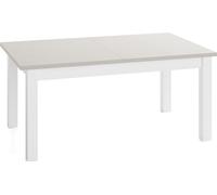 WFL GROUP Table à Manger Rectangulaire Extensible XXL - pour Salon Et Cuisine, 12 Personnes, 200×100 Cm -> 300 Cm - Pieds en Bois Blanc - Fabriquée dans L'ue - Cachemire