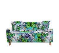 WFLGAN LESANGBAIHUODIAN Housse de canapé 3D Motif Papillon, Extensible, for Salon, 3 Places, en Forme de L, 2 pièces(Color 9,1 Seater (90-140cm))