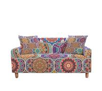 WFLGAN LESANGBAIHUODIAN Housse de canapé élastique for Salon, Motif Ethnique 3D, Motif Mandala, bohème, Universelle(Color 4,2 Seater (145-185cm))